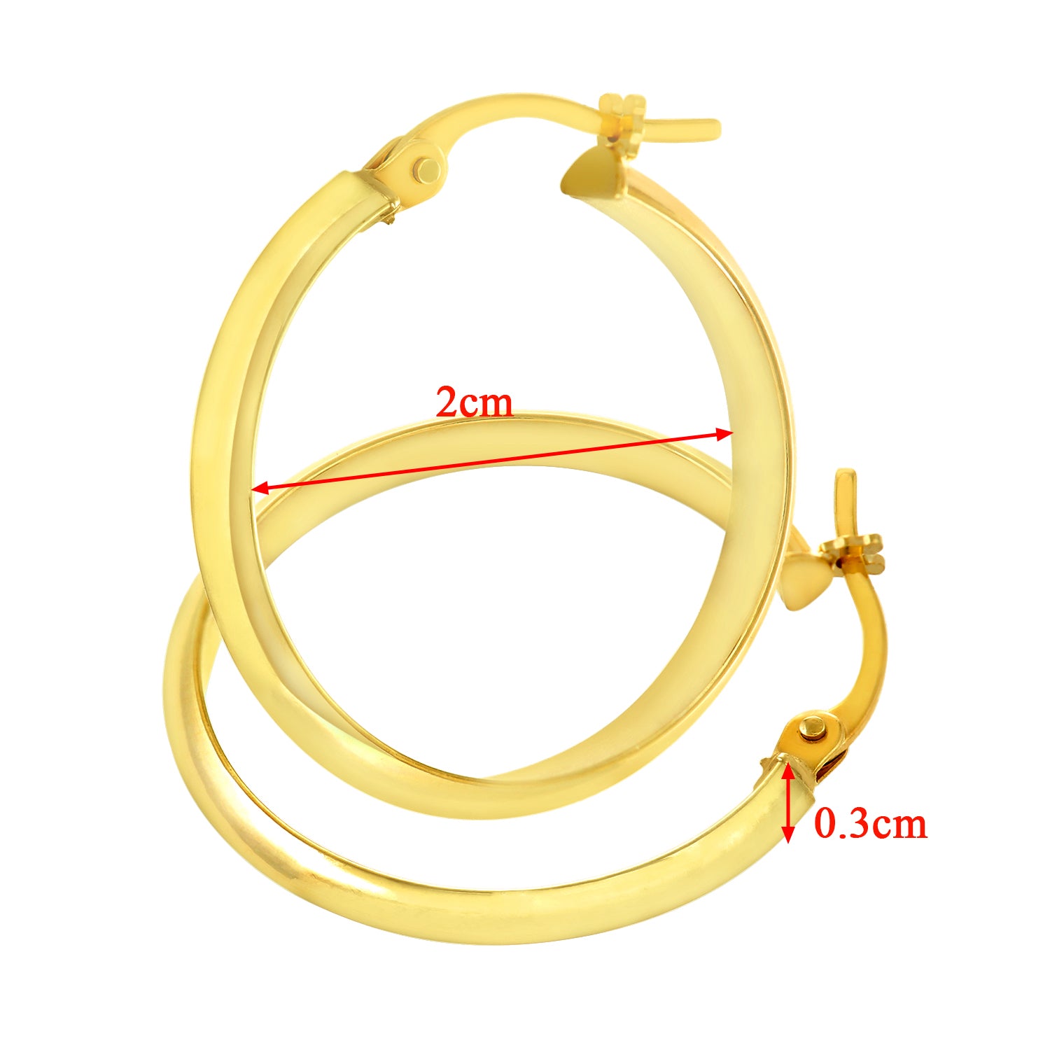 9ct Yellow Gold Hoop Earrings