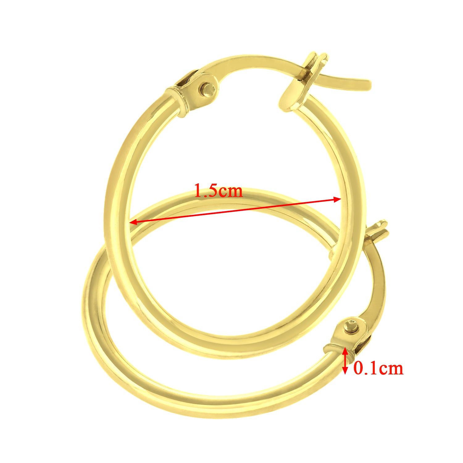 9ct Yellow Gold Small Hoop Earrings