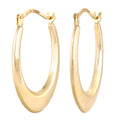 9ct Yellow Gold Oval Hoop Earrings