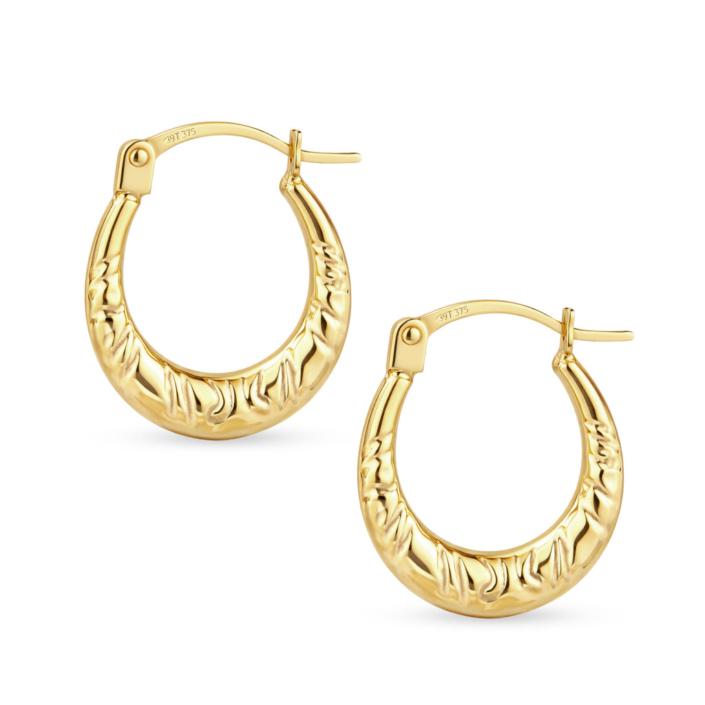 Creole Textured Mini - detail view | Prime Jewellery