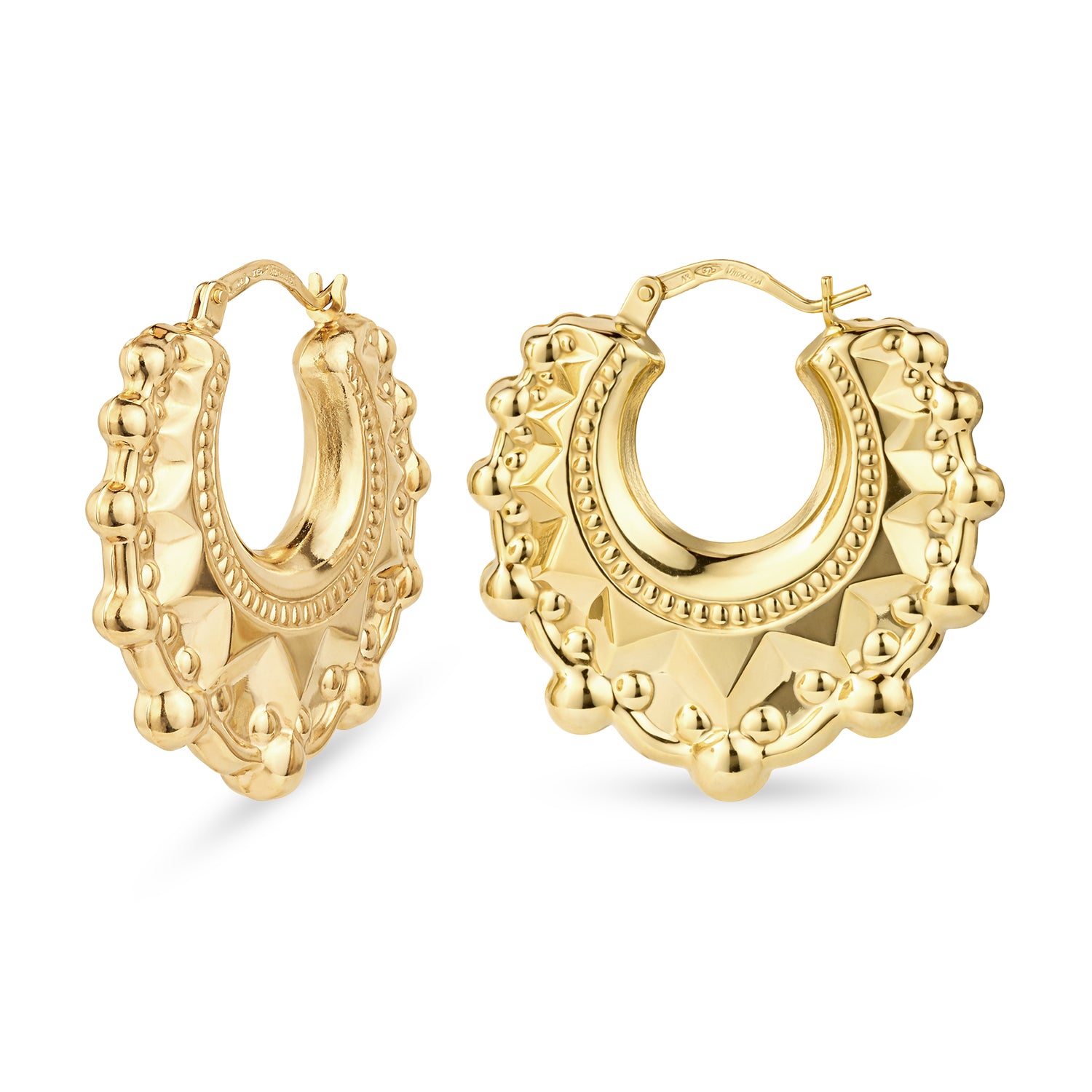 Victorian Hoop Earrings 9ct Yellow Gold | Prime Jewellery
