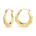 Victorian Spike Creole Hoop Earrings 9ct Yellow Gold | Prime Jewellery