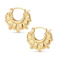 9ct Yellow Gold Victorian Spike Hoop Earrings
